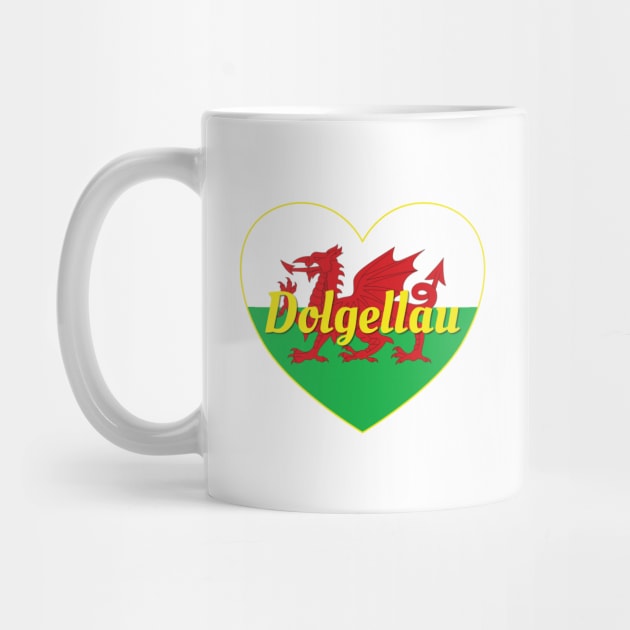 Dolgellau Wales UK Wales Flag Heart by DPattonPD